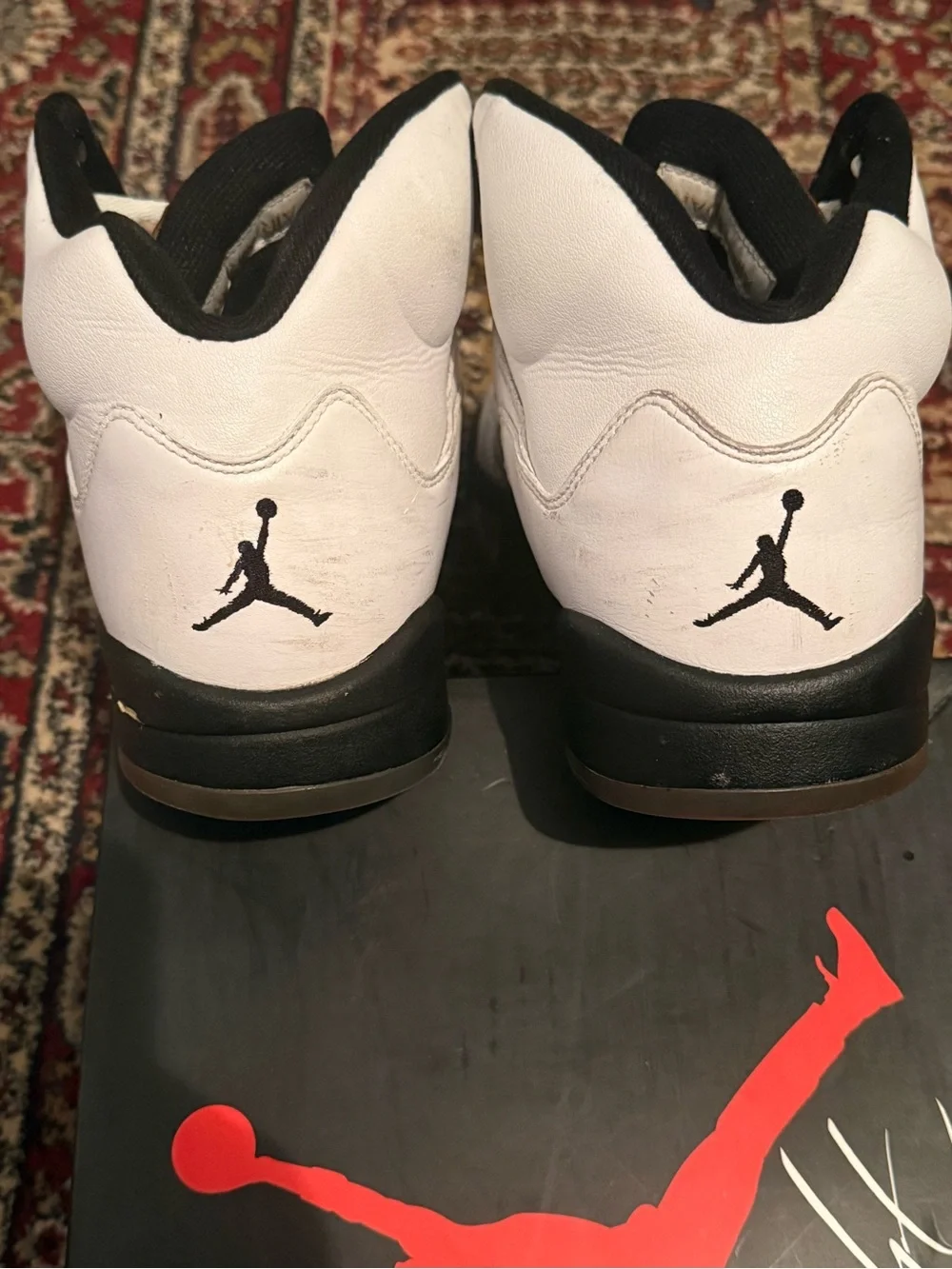 Jordan 5 Retro Olympic- White and Gold Retro Basketball Sneakers